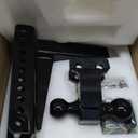 Adjustable Trailer Hitch -Drop Hitch-Tow Hitch Fits 2 inch Receiver-8inch Drop/Rise, 2" & 2-5/16" Ball Hitches for Trucks, 20,000 LBS GTW, Trailer Hitches with Anti-Theft Pin, Black