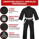 Antares Uniform for Kids & Adults Lightweight Student Gi Pants and Jackets for Martial Arts Uniform With Free Belt (Black), 140 