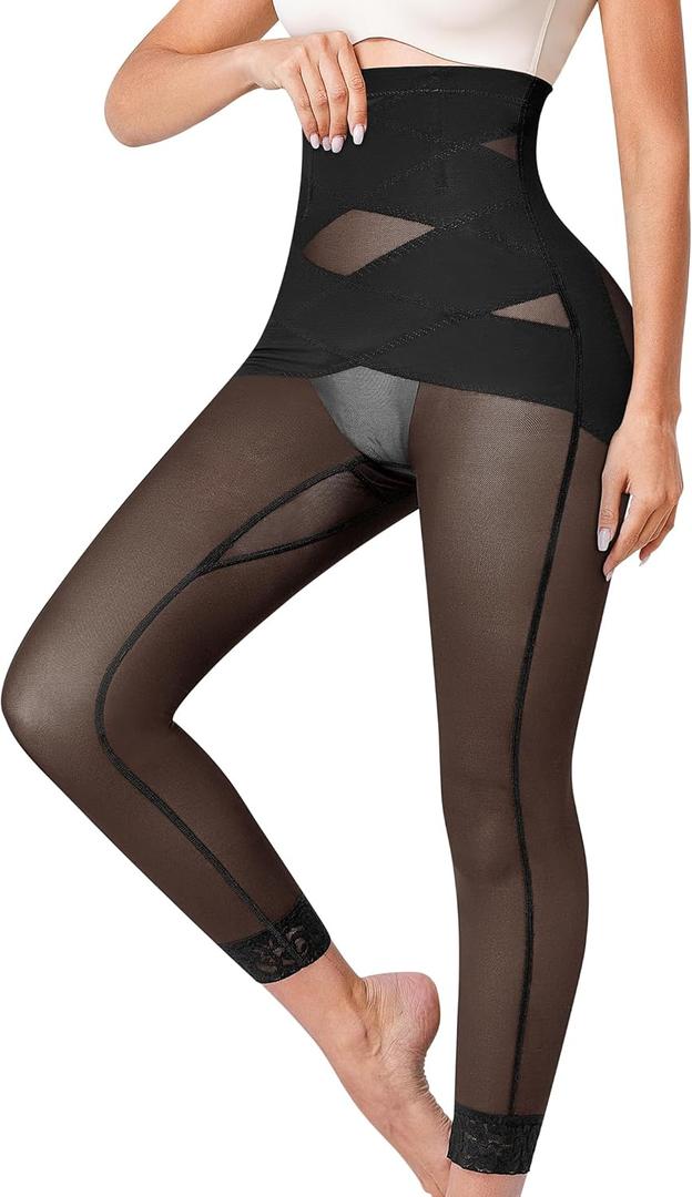 RDSIANE Shapewear Tummy Control Leggings Seamless Butt Lifting Shapewear Girdles For Women Body Shaper Thigh Shapewear (Medium, Black)