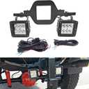 WSays Tow Hitch Light Kit, 2PCS 3" LED Pods with 2.5" Tow Hitch Mounting Brackets and Wiring Harness Led Reverse Backup Lights Off-Road Driving Lighting Compatible with Truck Trailer RV SUV Pickup