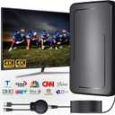 TV Antenna Indoor, 2024 Digital TV Antenna for Local Channels, Amplified HDTV Antennas Outdoor for Smart/Old TV Indoor with Signal Booster 25 FT Cable 360 Reception 4K 1080p