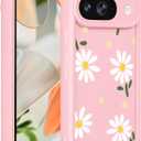 Case for Google Pixel 9,Creative Flower Pattern Slim Case for Women Girls,Enhanced Camera Protection Shockproof Soft TPU Protective Cover for Google Pixel 9-Pink