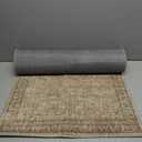 FMFUNCTEX Entryway Rug 2x3 Washable Brown Vintage Distressed Door Mat Non Slip Low Pile Indoor Carpet Soft Retro Floral Small Throw Area Rugs for Entry Way Entrance Bedroom Kitchen Bathroom Laundry