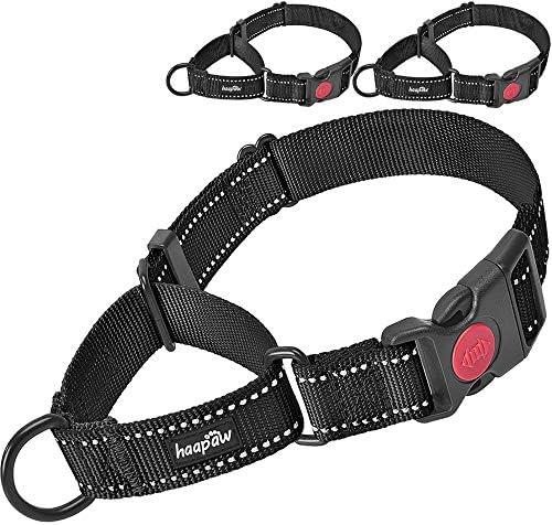 haapaw 2 Packs Martingale Dog Collar with Quick Release Buckle Reflective Dog Training Collars for Small Medium Large Dogs