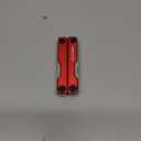 FLISSA Multitool Scissors, 11-in-1 Multi Tool Pocket Knife, Stainless Steel Mini Multitool with Bottle Opener, Screwdriver, Aluminum Handles, Spring - EDC for Outdoor, Camping, Hiking, Fishing, Red