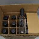 Premium Woozy Glass Bottle Set 5 oz, Black 30 sets
