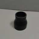 ID 2.5" to 3.5" Silicone Straight Reducer 64mm to 89mm, Length 4" (102mm), 4-Ply Reinforced Wall Thickness 0.2 (5mm), High Performance Automotive Pure Silicone Coupler Hose, Black