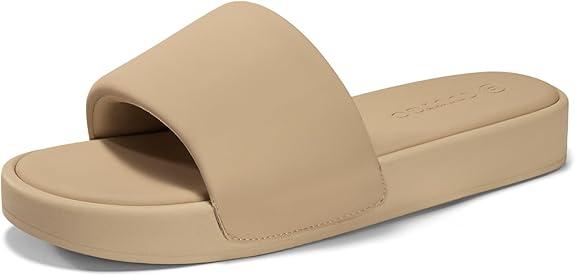 Coutgo Womens Platform Slide Sandals Comfortable Open Toe Slippers Slip On Summer Beach Shoes 8