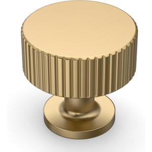 Amerdeco 10 Pack Champagne Bronze Cabinet Knobs Single Hole Cabinet Pulls 1 Inch Drawer Knobs and Pulls for Bathroom Cabinets ZH0071
