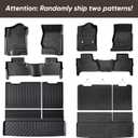 for Chevy Tahoe for GMC Yukon Floor Mats & Cargo Liner 2015-2020 (Not for XL), All Weather Trunk Mats for Chevrolet Tahoe Rear Backrest Mats Accessories 2015 2016 2017 2018 2019 2020(6PCS)