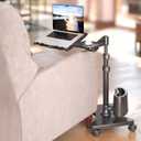 LEVO G2 Deluxe Rolling Laptop Stand with Mouse Tray, Charcoal & Black
Tilting platform, swing arm, locking wheels, heavy-duty overbed workstation for chair, couch, recliner, remote work or gaming