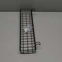 ANZOME Wire Wall Basket, Grid Basket with Hooks, Wall Mounted Organizer for Wall Grid, Kitchen Organizer, Wire Storage Shelf Rack for Home Supplies, Wall Decoration(Black)