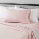 Amazon Basics Lightweight Super Soft Easy Care Wrinkle Free Microfiber 3 Piece Bed Sheet Set with 14-Inch Deep Pockets, Twin, Blush Pink, Solid, Kids, Men & Women Bedding : Home & Kitchen