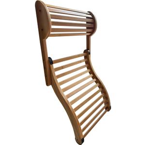 Sauna Backrest with Added Height, Adjustable Neck Pillow Bamboo Sauna Back Rest Anti-Slip Rubber Pad, Sauna Accessory Sets (1 Pack)
