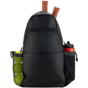 Masaya Compact Pickleball Sling Bag  18L, Fits 3 Paddles  Lightweight, Durable, Water-Resistant, Minimal Branding, Fence Hook, Water Bottle Holder, Multi-Pocket, Adjustable Strap (Black)