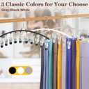 4 Pack Legging Organizer for Closet, Ginyoyo Metal Gym Clothes Organizer w/40 Clips Holds 40 Leggings, Hangers Space Saving, Closet Organizers and Storage, Room Organization Essentials, White
