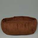 1P Car Neck Pillow for headrests, Suede Support Head Pillows for Driving,Plant-Based Polyester,11.8x6inch Drive Vehicle Cushion Seats(Ochre Brown)
