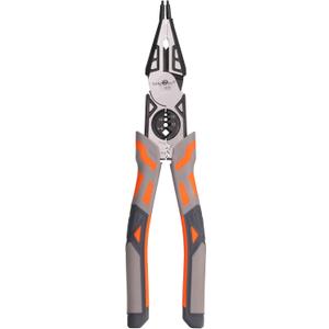 Heavy Duty Combination Pliers, Multi-Function Lineman's Pliers Electrician's Tool with Wire Stripper, Crimper, Cutter, and Snap Ring Plier Side Cutting for Versatile Use