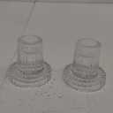 Hewory Candle Holder Glass Candlestick Holders: 2 Pcs Clear Taper Candle Holders for Candlesticks, Small Glass Candle Stick Candle Holder for Table Centerpiece Living Room Wedding Party Decor