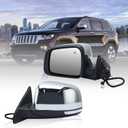 Driver Side Mirror Compatible with 2011-2021 Jeep Grand Cherokee,2022 Jeep Grand Cherokee WK Mirrors with Heated,Power Folding,Blind Spot Detection,Turn Signal Light,13Pins,Chrome
