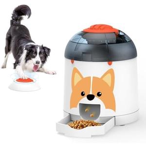 Potaroma Dog Puzzle Feeder Toy, Interactive IQ Training, Electronic Treat Dispenser, Automatic Rechargeable with Remote for Food Dispensing, All Breeds, 280ml Capacity