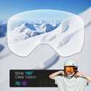 MAMBAOUT Ski Goggles with Magnetic Lens, Kids Snowboarding Goggles for Boys Girls, Anti Fog UV Protection Age 3-14