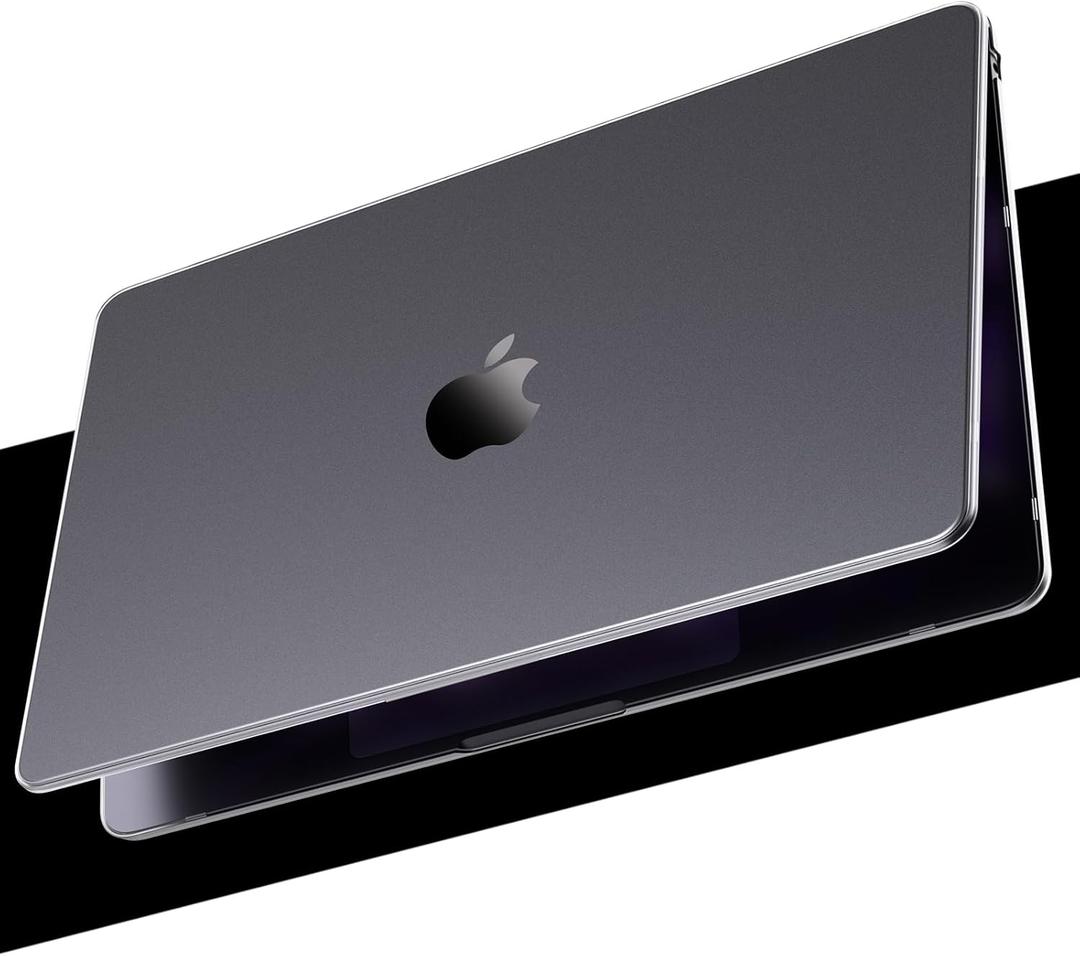 for MacBook Air 15 inch Case M4 M3 M2 2025 2024 2023 Release [100% Match Official Color] [Ultra Thin Armor] Protective Hard Shell Cover for Laptop A3241 A3114 A2941 - Space Gray Clear