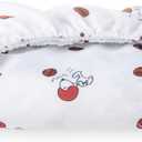Berkshire Blanket Peanuts Fitted Sheet Full Size(Only), Cute Character Snoopy Microfiber Sheet with Deep Pocket, Soft and Breathable, Snoopy Football Fun Sheet White