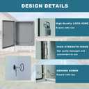 Waterproof Electrical Enclosure 20 x 16 x 8'', Outdoor Electrical Box Weatherproof, Electrical Junction Box with Reinforced Lock