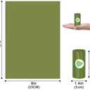 Dog Poop Bags Dog Waste Bags, 120 Count (8 Rolls), Extra Thick Leak-Proof Pet Poop Bags, Unscented, Fits All Dispensers, Green