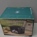 EAST OAK Heated Lunch Box for Men, Electric Lunch Box for Adults, 5.5 Cups Cordless Portable Food Warmer, Rechargeable Self Heating Food Heater with Memory Function, Automatic Keep Warm(Classic Black) (1.3L)