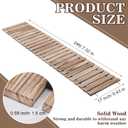 Landical 24ft Wooden Garden Pathway with Non Slip Surface Roll Out Boardwalk Walkways Road Floor Pathway Rustic Path Decorative Patio Pavers for Outdoor Garden Beach Wedding Party(Light)