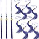 BESTOYARD 24 Pcs 2025 Graduation Cap Tassels, Congrats Grad Hat Decorations for Academic Ceremony, Party Supplies, Memorial Accessories, Blue