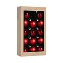 Suixing Christmas Glass Balls Multi Colors Included with Loop Set Festival Home Party Decors Xmas Tree Hanging Pendant 14PC 2.2In Wine Red