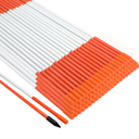 Growsun Driveway Marker 48 inch Orange Fiberglass 5/16 inch Dia Snow Fence Reflective Plow Stakes for Yard Walkways Parking Lots Safety Rods Edge, 100 Pack