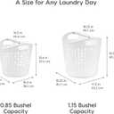 IRIS USA Plastic Laundry Hamper, 40L- 3 PK, Flexible, Ventilation, White, 40L - 3 Pack