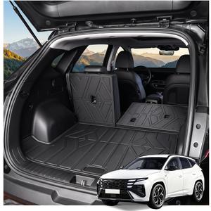 GYGY Cargo Mat Trunk Liner with Backrest Mats Fit for 2022-2025 2026 Hyundai Tucson (Gas Models Only, Not for Hybrid/PHEV), All Weather Waterproof TPE Rear Cargo Tray