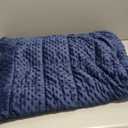 L'AGRATY Weighted Blanket for Adult - 48"x72" 15lbs Minky Dots Heavy Blanket with Glass Beads Soft Breathable for All-Season Summer Fall Winter Thick Comfort for Sleeping