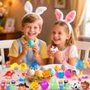 Beser 318 pcs filled Easter Eggs with Toys Easter Egg Fillers 100 pack Easter egg with 218 Toys inside Small Toys for Easter Eggs Filled Easter Basket Stuffers Favors for Kids Toddlers Boys Girls