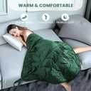Weighted Lap Blanket 7 lbs 41" x 53"- Gifts for Mom Women Wife, Cozy Luxury Velvet Small Weighted Blankets,Portable Travel Blankets for Adults,All-Season Blanket Relaxation Gift, Green