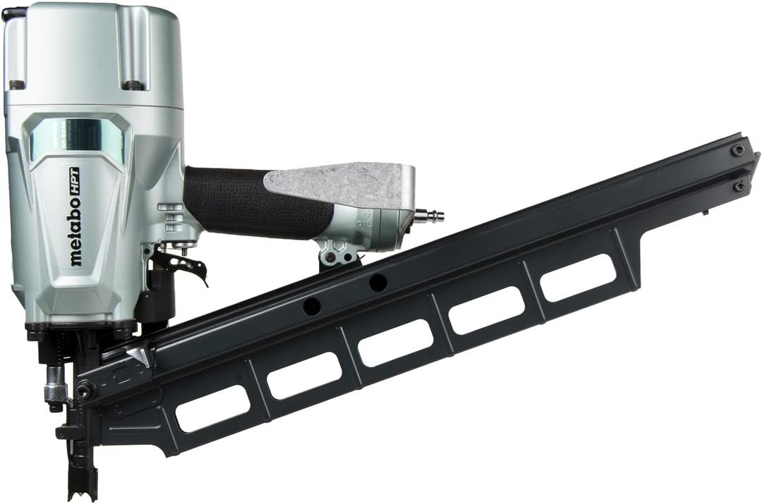 Metabo HPT Framing Nailer, Pro-Preferred Pneumatic Power Nailer & Framing Tool for Flooring, Roof Decking, Selectable Trigger & Rafter Hook, 21 2" to 3-1/4" Plastic Collated Nails, NR83A5