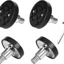 4 x 4pcs 38mm Screw Up Car Lift Feet Pads - Adjustable 4-9cm Height, Steel & Rubber Trays for Vehicle Lifting, Stable Support for Car Lift Bridge Jack