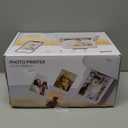 iDPRT 46 Photo Printer, Portable Color Picture Printer, Thermal Sublimation Mini Picture Printer, Bundle 108 Sheets Photo Paper & 2 Ribbon Cassette, Photo Printer for iPhone & Android (Beige)