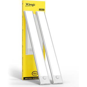 Under Cabinet Lighting, LED Magnetic Motion Activated Under Cabinet Lights, Rechargeable Closet Lights 1800mAh Battery Operated, Wireless Dimmable Under Counter Lights for Kitchen,Hallway 2 Pack (2Pack-7.8inch)