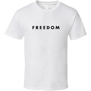 White Freedom TShirt, Large, White White Freedom TShirt, Large, White