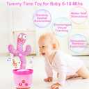 River Mill Rechargeable Dancing Talking Cactus Toy, Singing Cactus Baby Toy that Talks Back, Educational Baby Toys 18 Months+, Learning Toys for Babies Toddlers Infant, 1 Year Old Girl Gifts