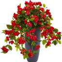 Nearly Natural 26in. Bougainvillea Artificial Plant in Planter UV Resistant (Indoor/Outdoor)