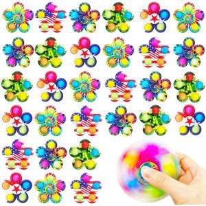 30 Fidget Spinners Toys, Easter Egg Fillers Party Favors Gifts for Kid,Pop Fidget Spinner Pack Bulk, Little Sensory Fidget Toys Pack, Classroom Prizes for Girls Boys Students (30 Fidget Spinners)