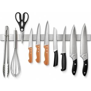 Ninonly 24 Inch Magnetic Knife Holder for Wall, Stainless Steel Wall‑Mount