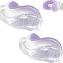 2 Packs Improved Cushion for Airtouch N30i & Airfit N30i, with Soft Fleece Fabric, Warm & Breathable, Non-Slip Nasal Pillow Mask, Comfort & Easy to Use CPAP Supplies, Old Version - Purple (Small)